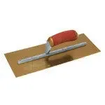 12 X 5 PermaShape® Golden Stainless Steel Finishing Trowel w/Curved DuraSoft® Handle