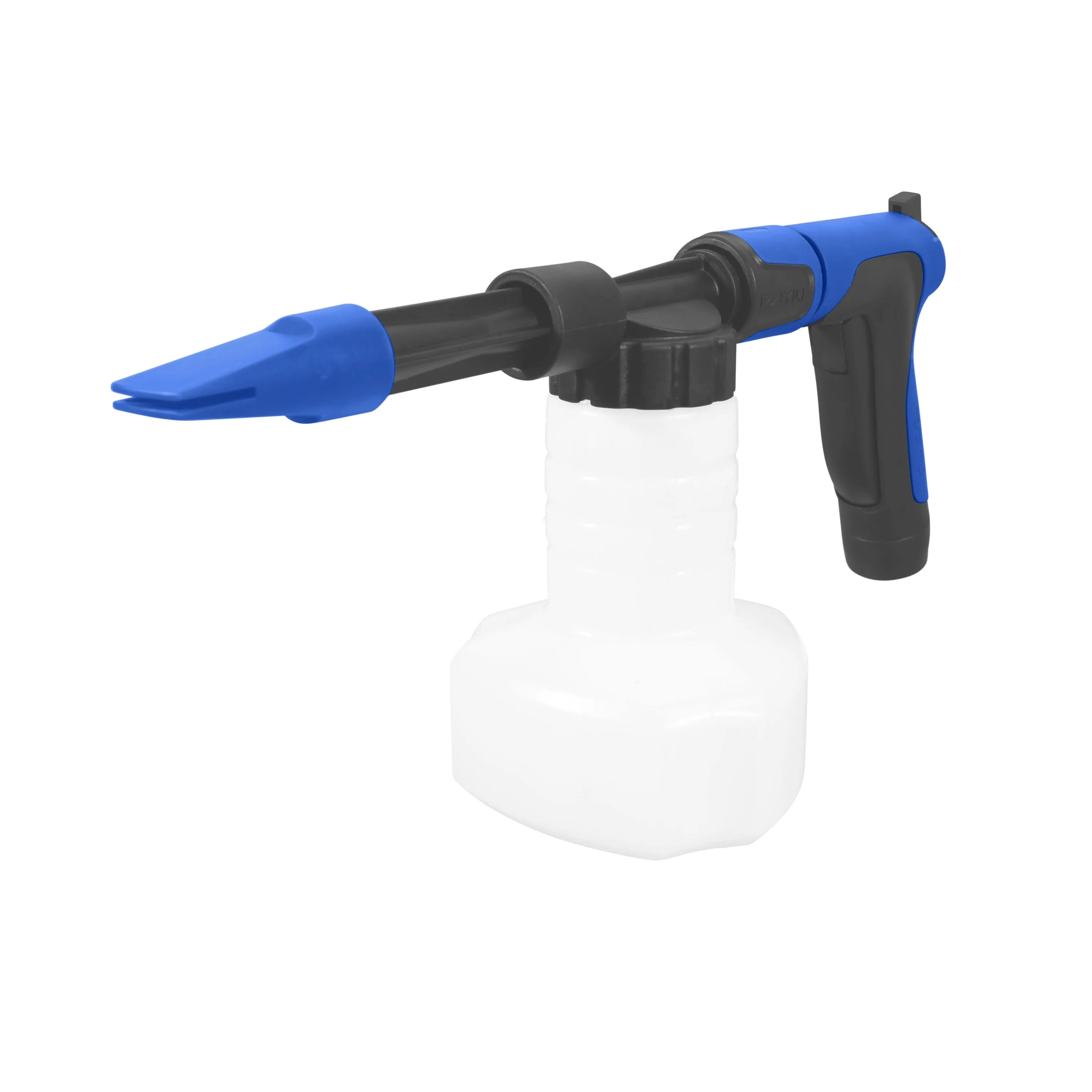 Aqua Joe AJ-SPXN-PRO-SJB 2-in-1 All-Purpose Garden Hose-Powered Adjustable Foam Cannon Spray Gun Kit | W/ Bristle Brush and Detailer Sponge Attachments | Quick-Connect (Blue)