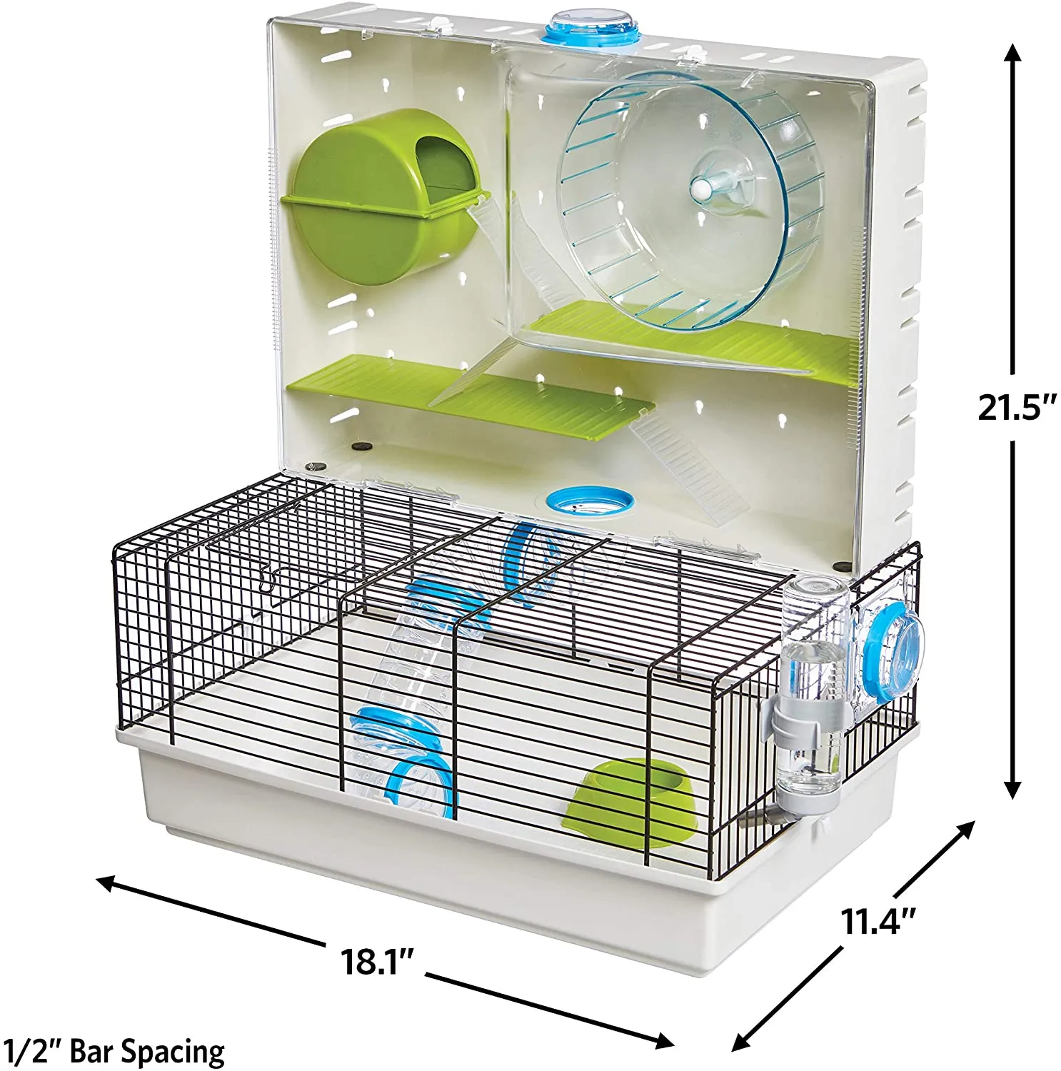 Arcade Hamster Cage - Midwest Homes for Pets Critterville Home - 18.11"x11.61"x21.26"