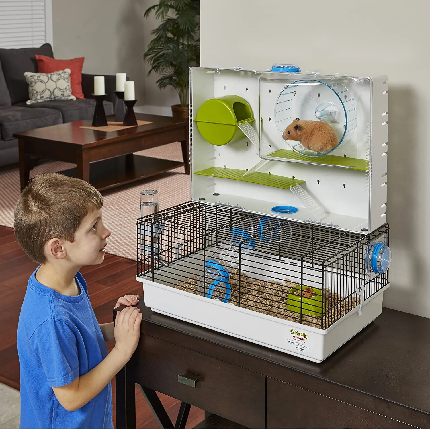 Arcade Hamster Cage - Midwest Homes for Pets Critterville Home - 18.11"x11.61"x21.26"