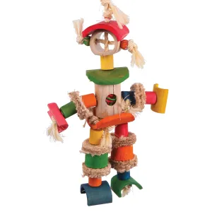 Bird Toy Man with Sisal Rope & Chips