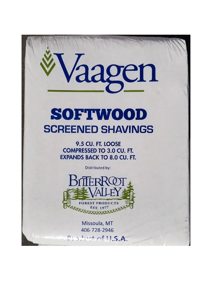 Bitterroot Valley Forest Product Bitterroot Softwood Shavings 8 Cubic Feet