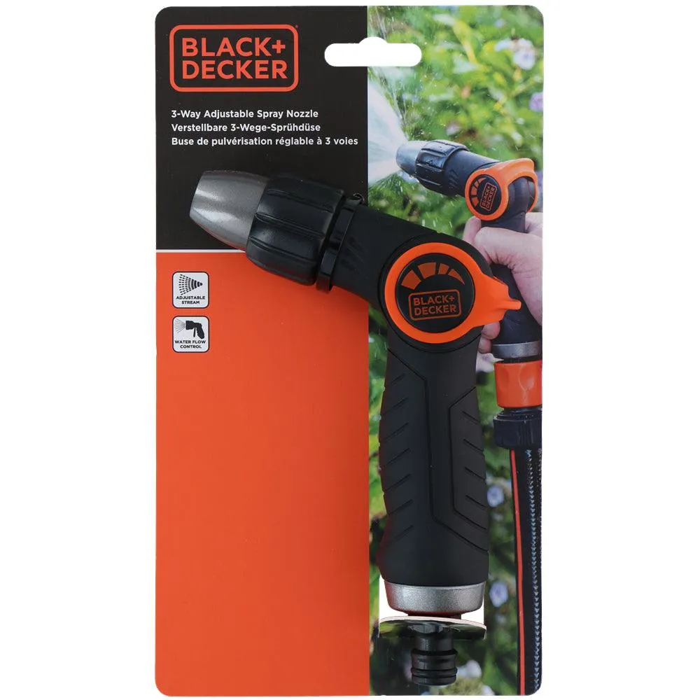 Black   Decker 3 Way Adjustable Spray Nozzle