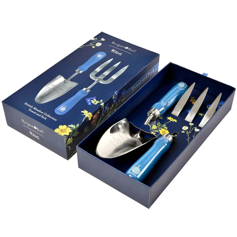 Burgon & Ball RHS Endorsed 'British Meadow' Trowel and Fork Set