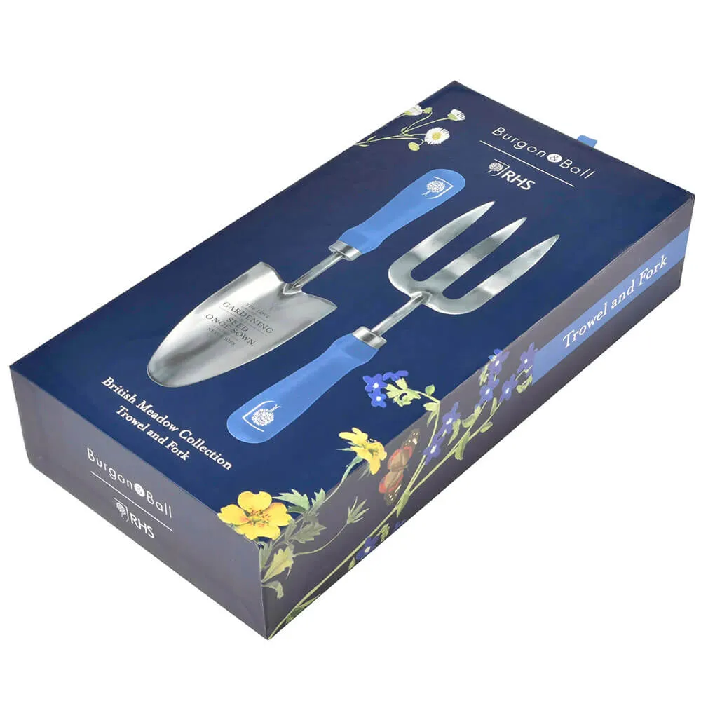 Burgon & Ball RHS Endorsed 'British Meadow' Trowel and Fork Set