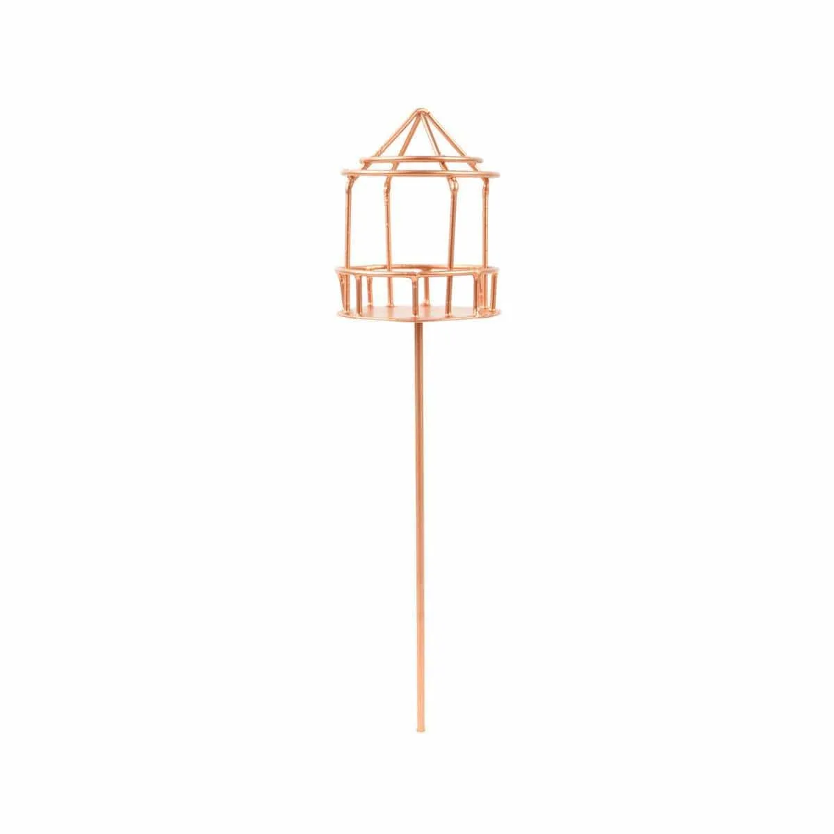 Copper Wire Bird Cage on Stand