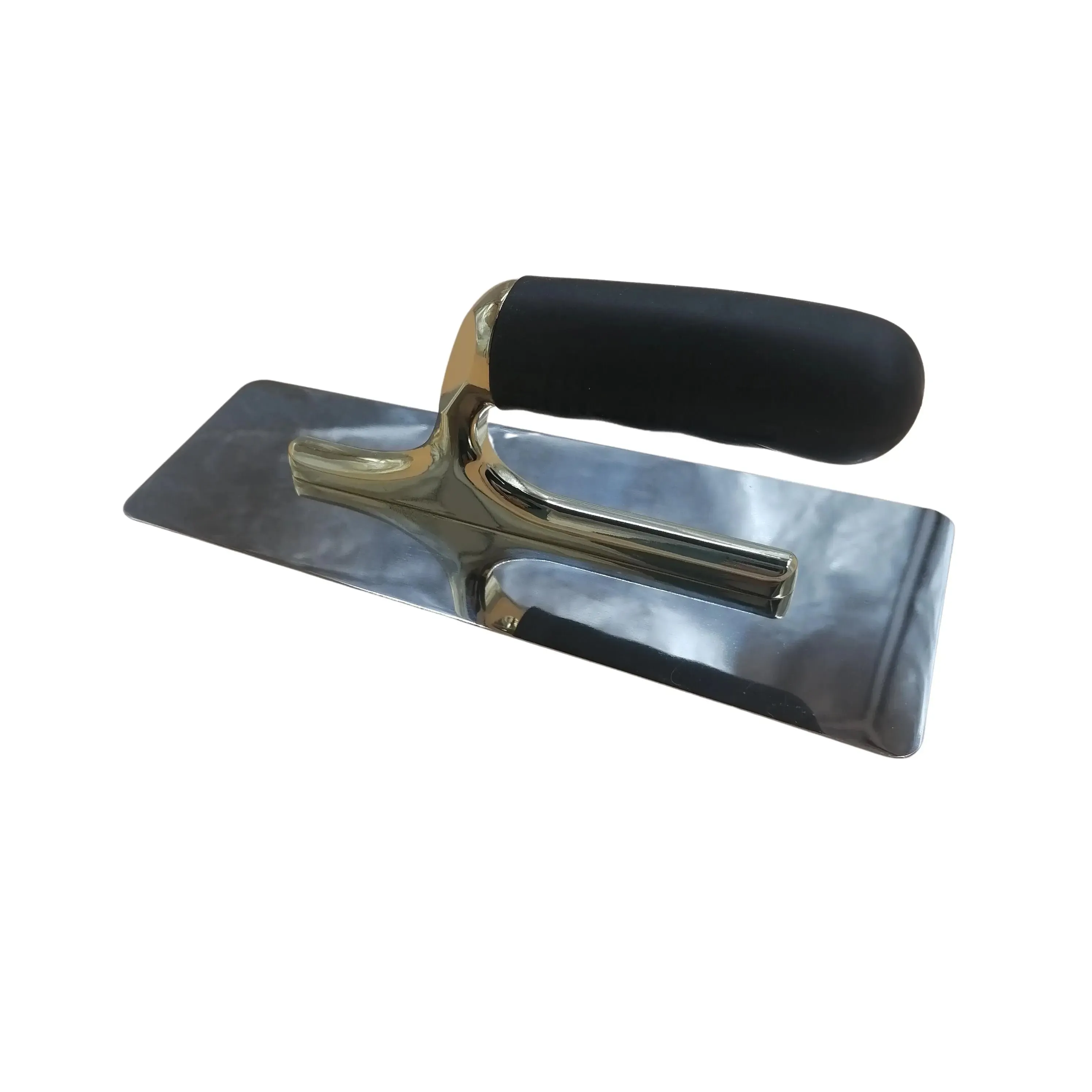 Decora Professional Trapezoidal Stainless Steel Marmorino Trowel With Gold and Rubber Handle