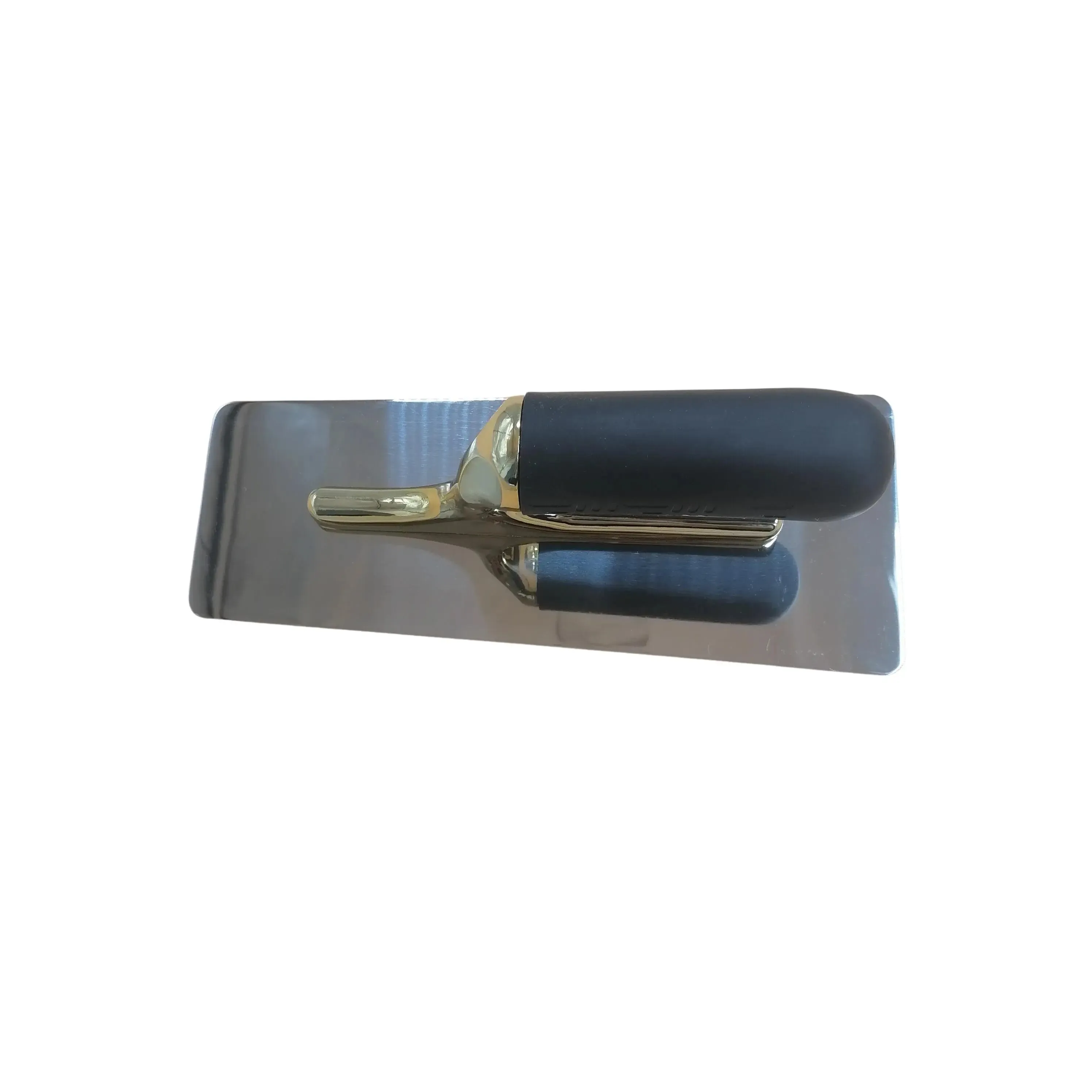 Decora Professional Trapezoidal Stainless Steel Marmorino Trowel With Gold and Rubber Handle