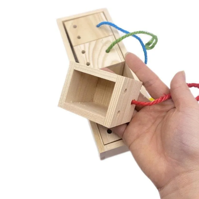 Educational Wooden Interactive Bird Toy – Gnawing Bird Supplies