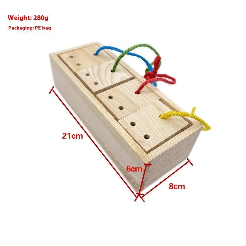 Educational Wooden Interactive Bird Toy – Gnawing Bird Supplies