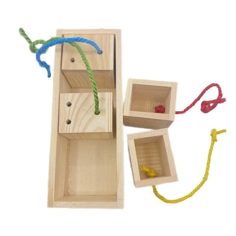 Educational Wooden Interactive Bird Toy – Gnawing Bird Supplies