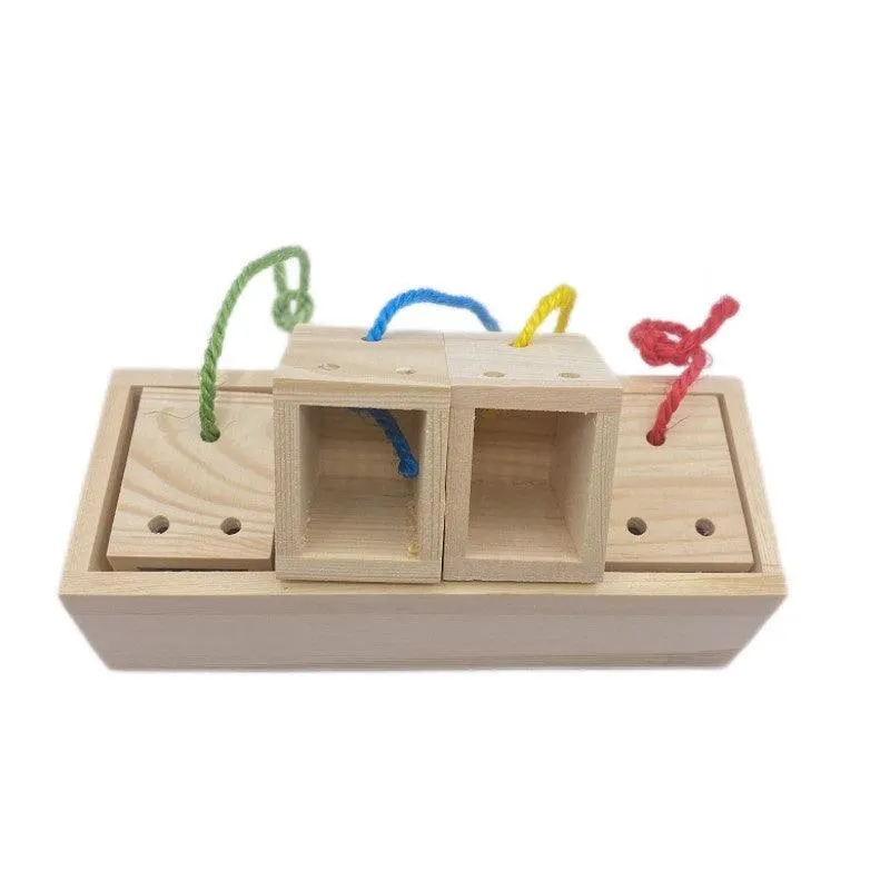 Educational Wooden Interactive Bird Toy – Gnawing Bird Supplies