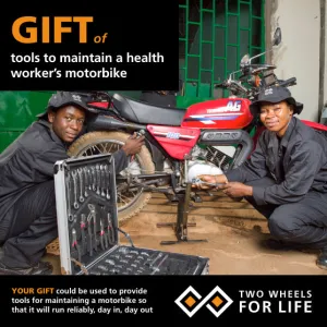 Gift for Life: Tools to maintain a health worker's motorbike