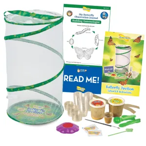 Insect Lore Butterfly Pavilion Deluxe School Kit with 33 LIVE Caterpillars