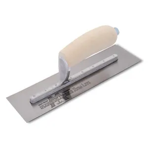 Marshalltown  Finishing Trowel 11"x4 1/2", Curved Wood Handle