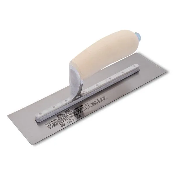 Marshalltown  Finishing Trowel 11"x4 1/2", Curved Wood Handle