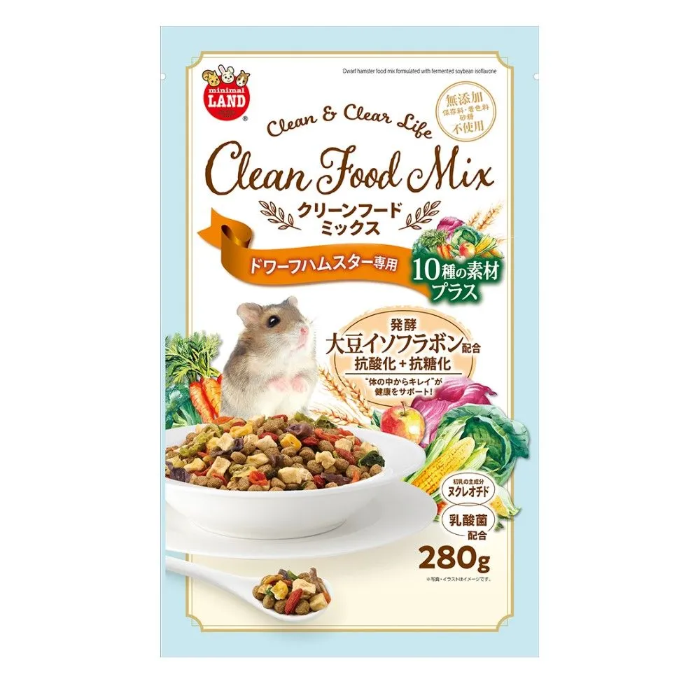 Marukan Clean & Clear Life Clean Food Mix for Dwarf Hamsters 280g (ML412)