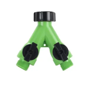 Melnor 336GTDI 2-Way Poly Faucet Manifold "Y" Splitter With Shut Offs - Quantity of 6