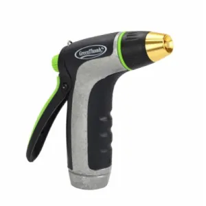 Melnor T200GT Adjustable Heavy Duty Metal Garden Hose Nozzle With Rubberized Grip - Quantity of 2