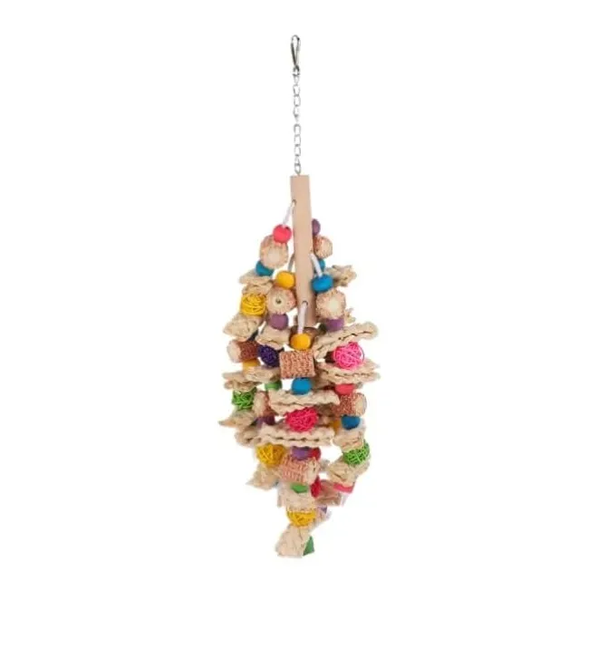 NEW Mipcase 1pc Parrot Chew Toy Wooden Decor Wood Toys Large Bird Cage Parakeet Chew Toys Wood Bird Toy Bird Toys for Conures Bird Toys for Parakeets Funny Parakeet Toy Bird Accessory Birds