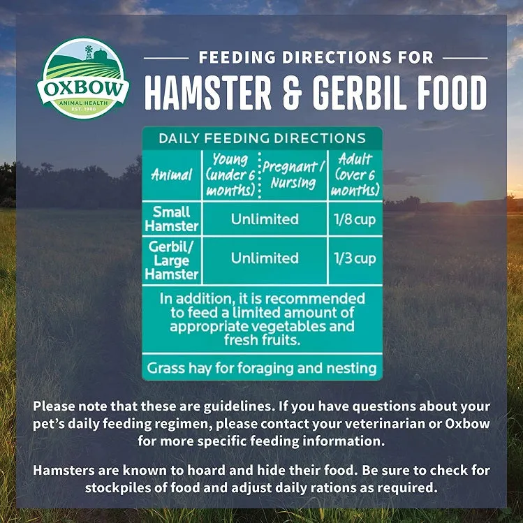Oxbow Essentials - Hamster/Gerbil Food, 1 lb.
