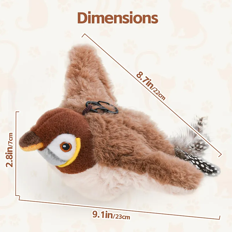 Rechargeable Squeaker Plush Cat Toys