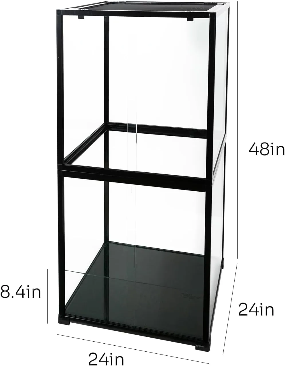 REPTIZOO 120 Gallon Tall Chameleon Cage 24" x 24" x 48" Front Opening with Top Screen Ventilation