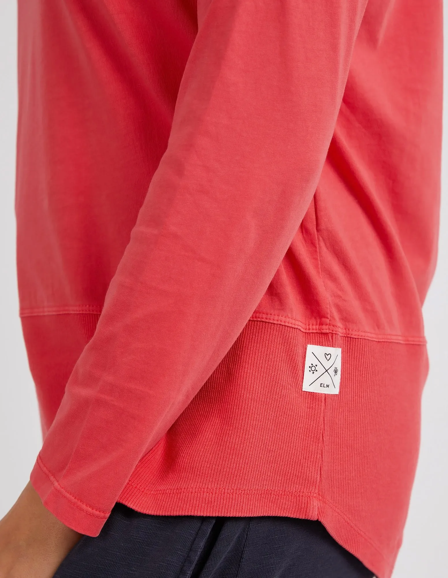 Rib Long Sleeve Coral Spritz
