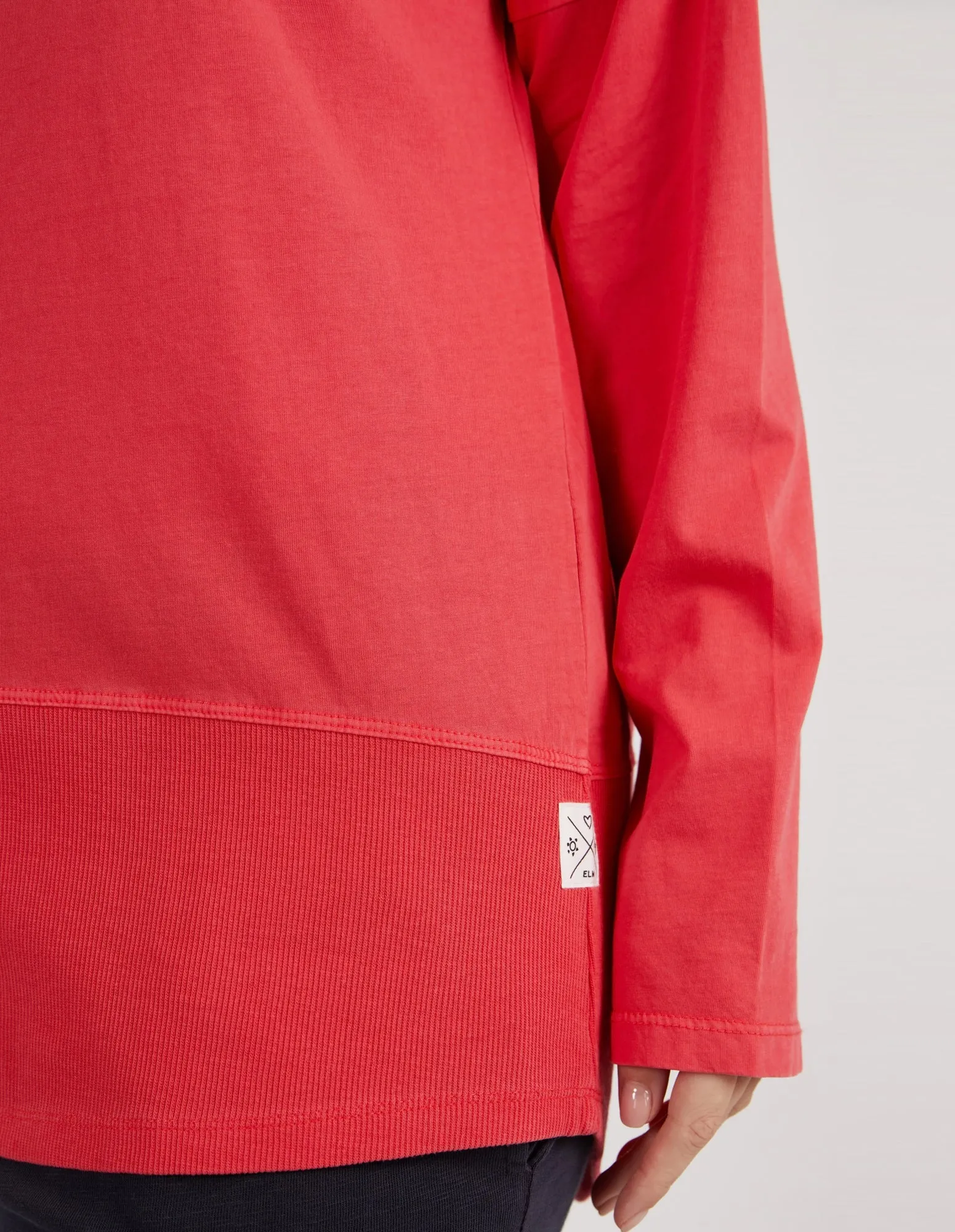 Rib Long Sleeve Coral Spritz