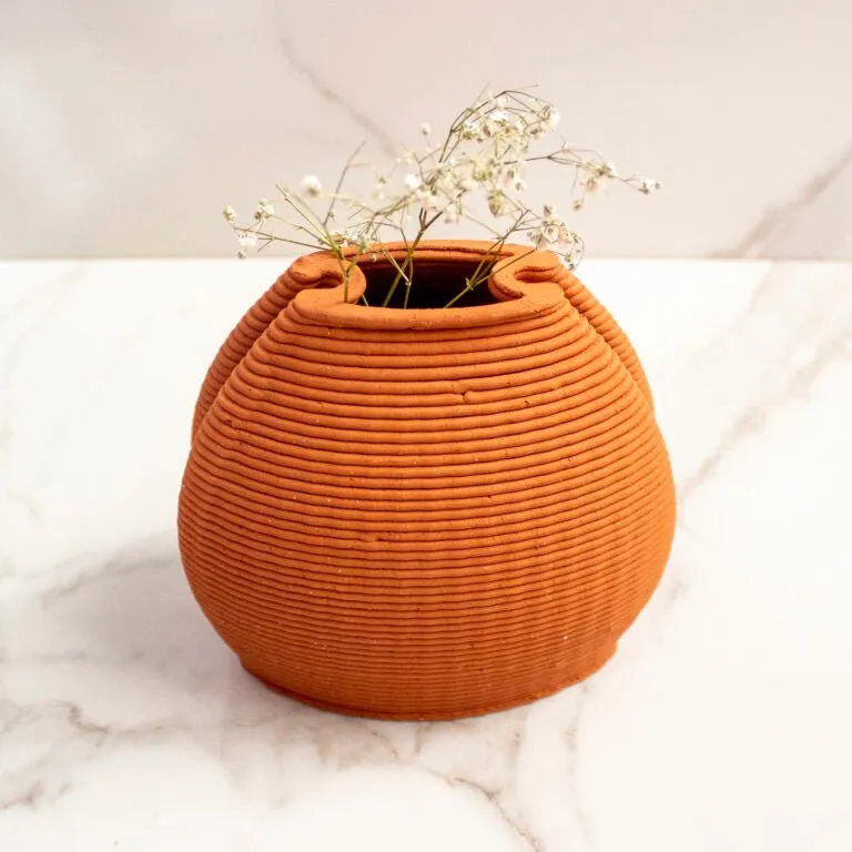 Terracotta Double Over Vase