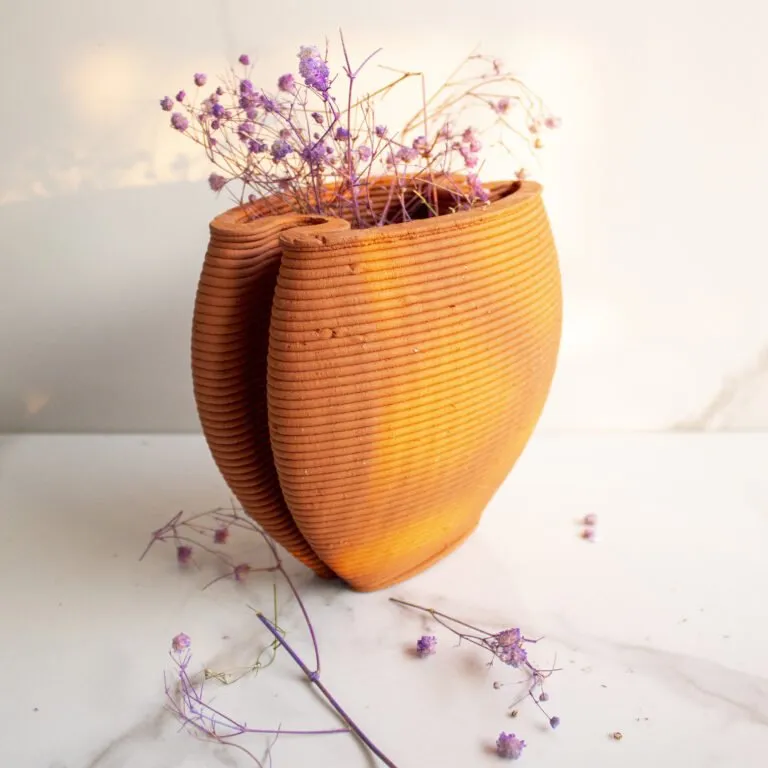 Terracotta Double Over Vase
