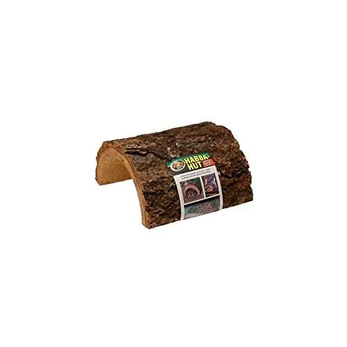 Zoo Med Laboratories Habba Hut Half Wooden Log Shelter Reptile Terrarium Décor - Giant